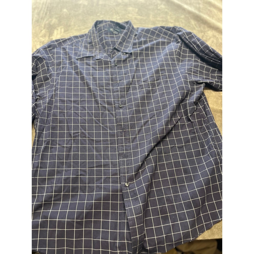 Brooks Brothers Mens XL Blue Plaid Button Down Long Sleeve Dress‎ Shirt